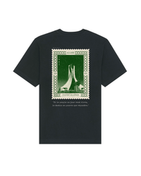 Algeria Vintage Stamp - Oversized t-shirt - Black - Oriigiins