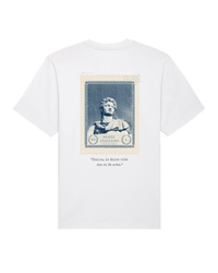 Italy Vintage Stamp - Oversized t-shirt - White - Oriigiins