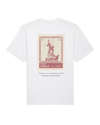 Lebanon Vintage Stamp - Oversized t-shirt - White - Oriigiins