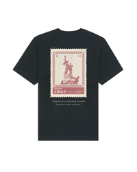 Lebanon Vintage Stamp T-shirt - Oversized Fit - Black - Oriigiins