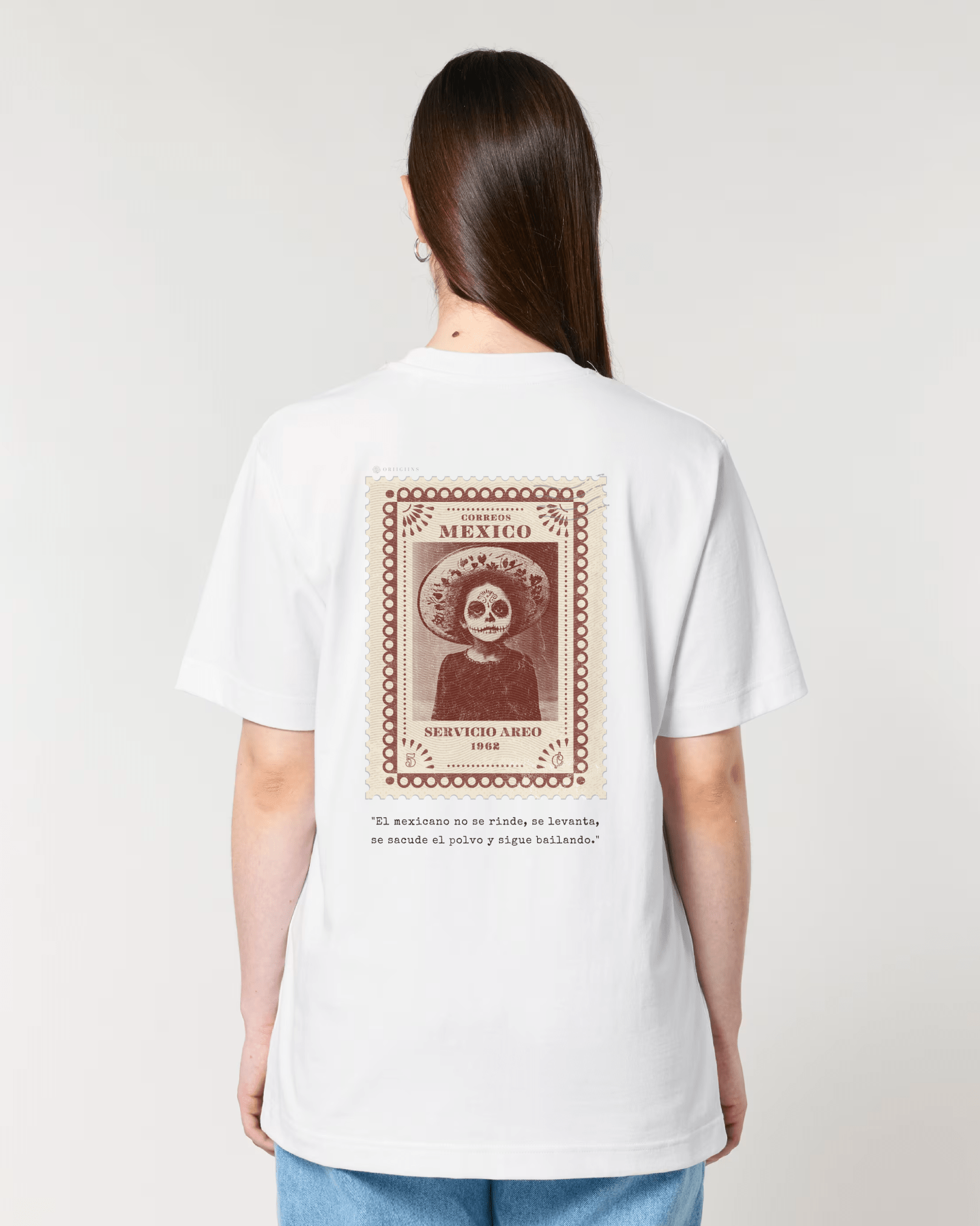 Mexico 1 Vintage Stamp - Oversized unisex t-shirt - White