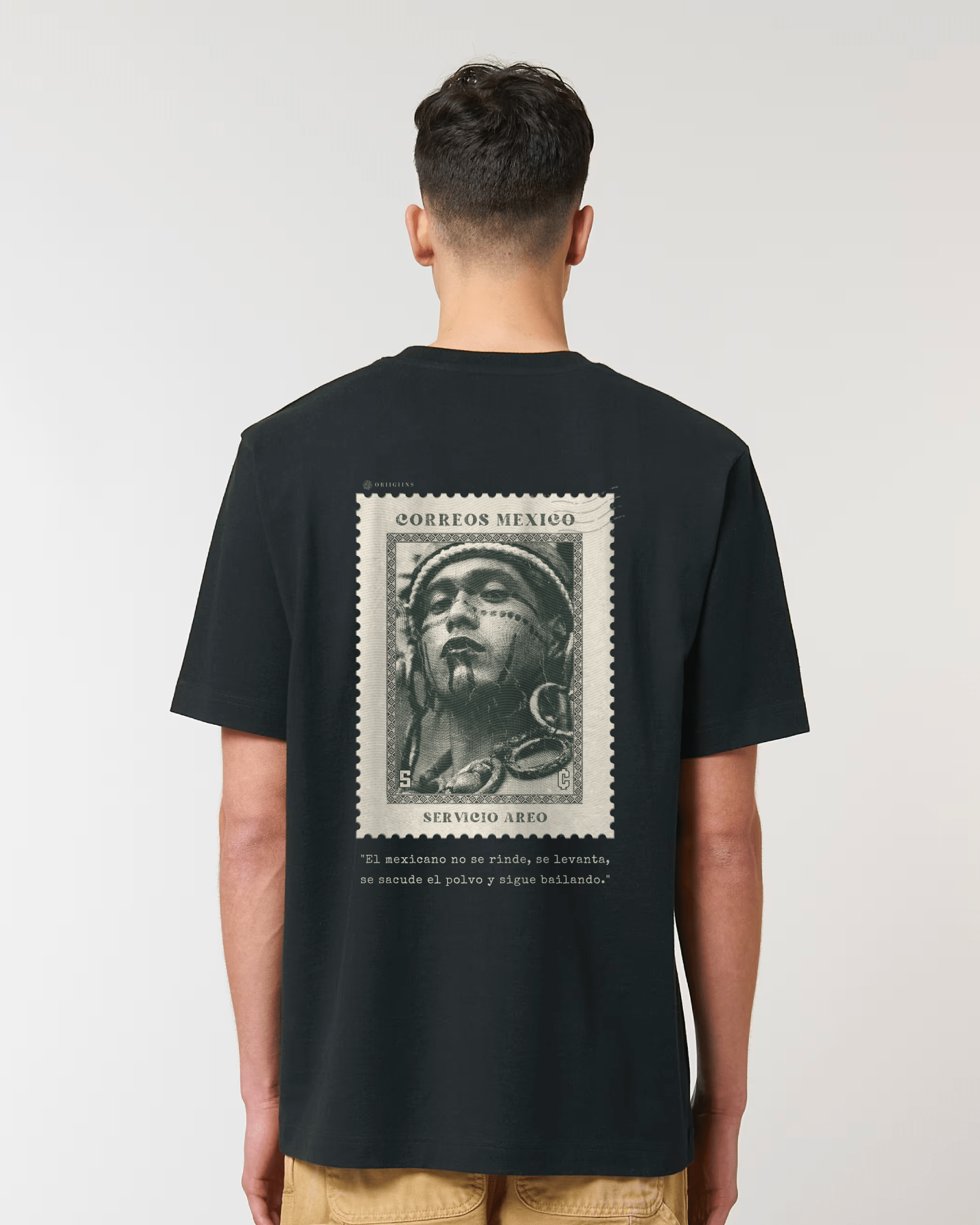 Mexico Maya Vintage Stamp - Oversized t-shirt - Black
