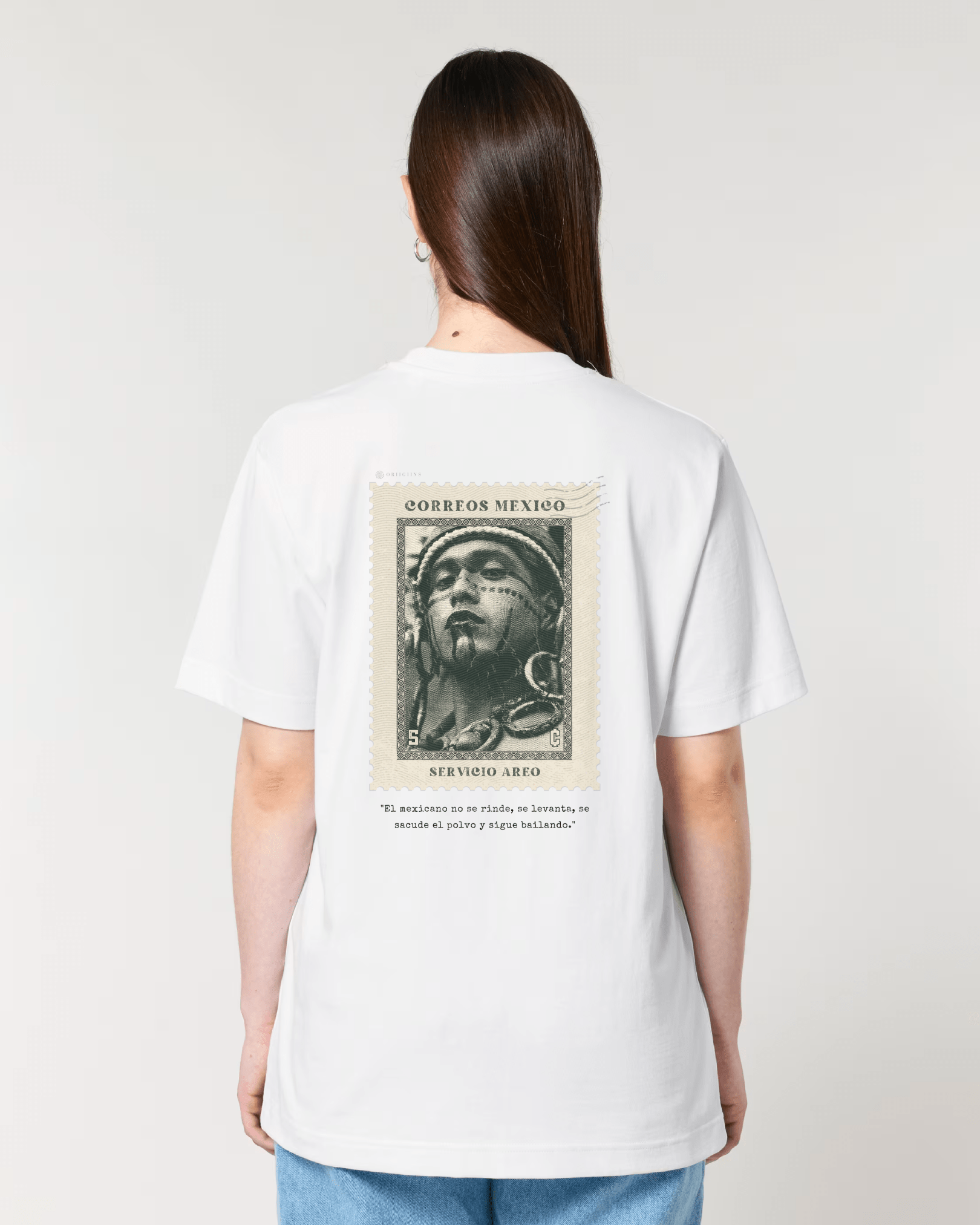 Mexico Maya Vintage Stamp - Oversized unisex t-shirt - White