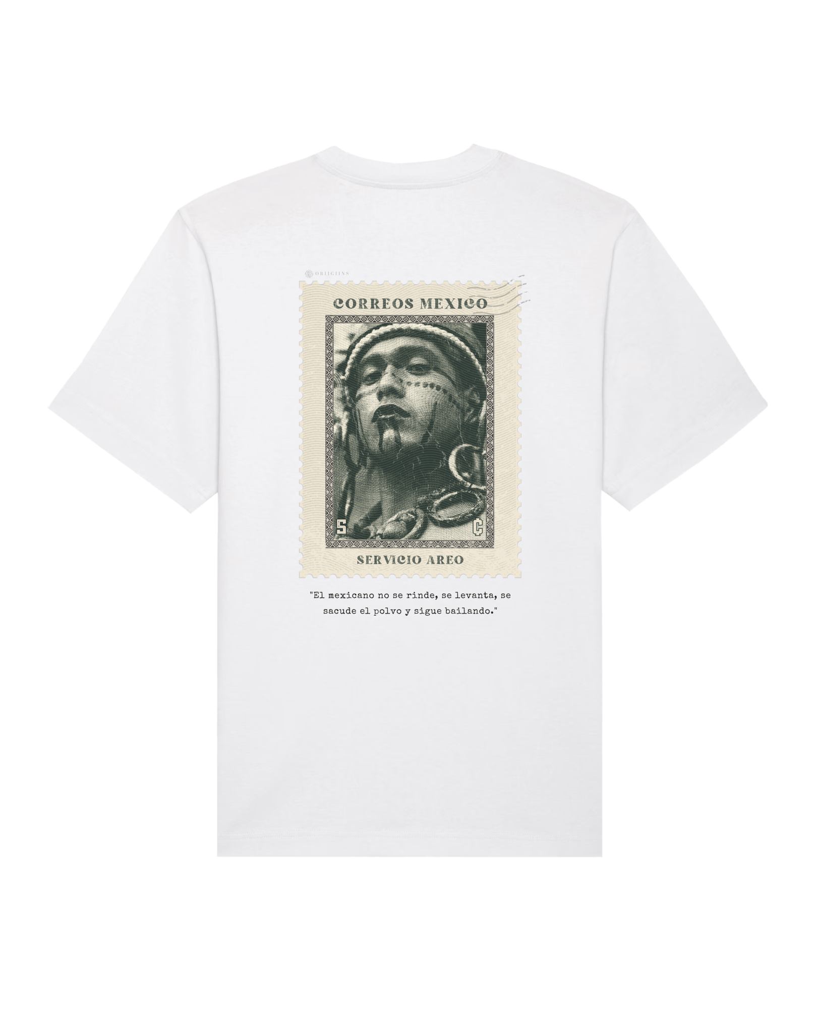 Mexico Maya Vintage Stamp - Oversized t-shirt - White - Oriigiins