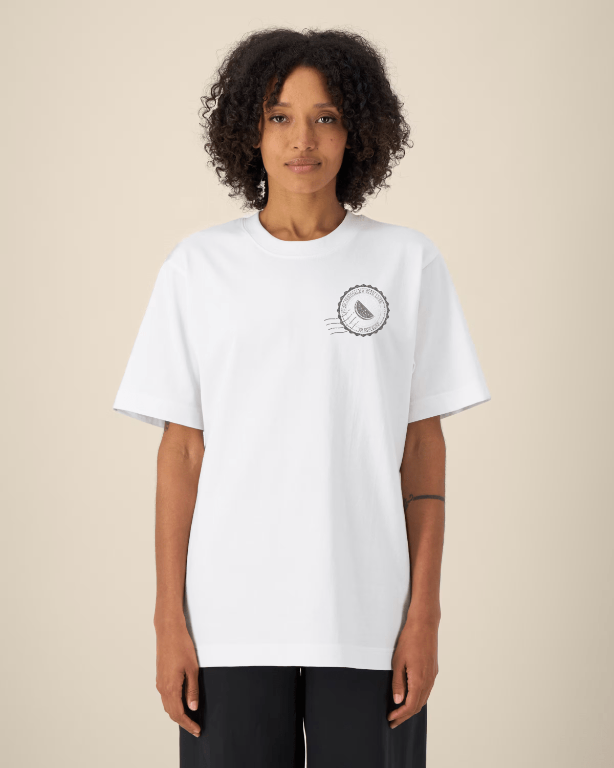 Palestine Vintage Stamp - Oversized t-shirt - White