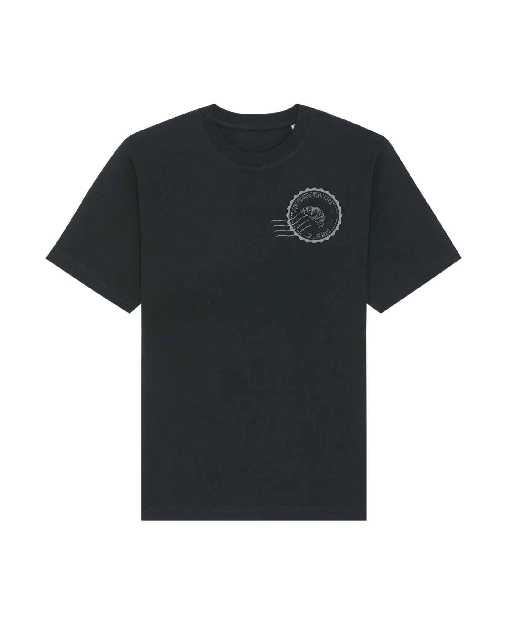 Paris Vintage Stamp - Oversized t-shirt - Black