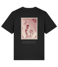 Spain Vintage Stamp - Oversized t-shirt - Black - Oriigiins