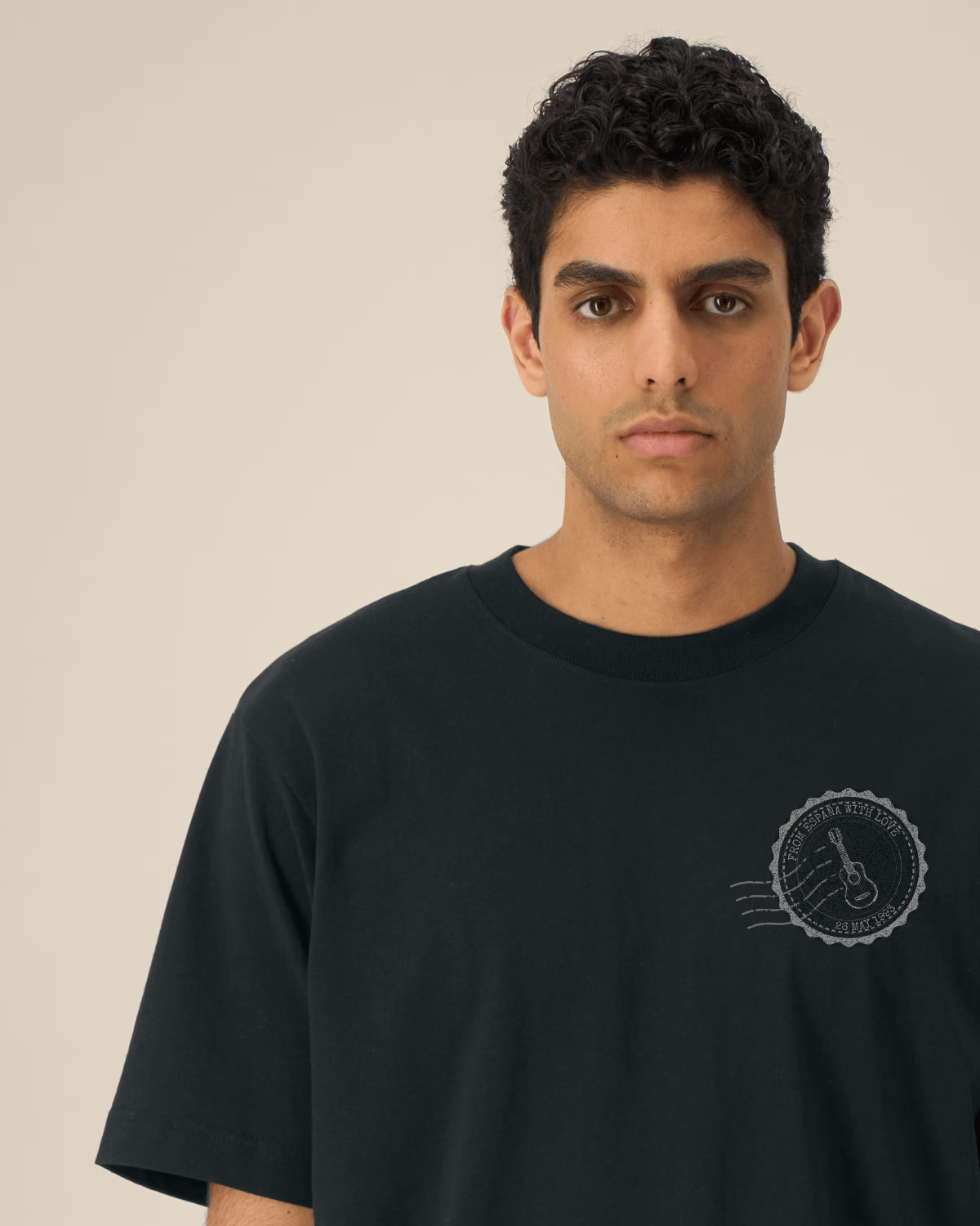 Spain Vintage Stamp - Oversized t-shirt - Black